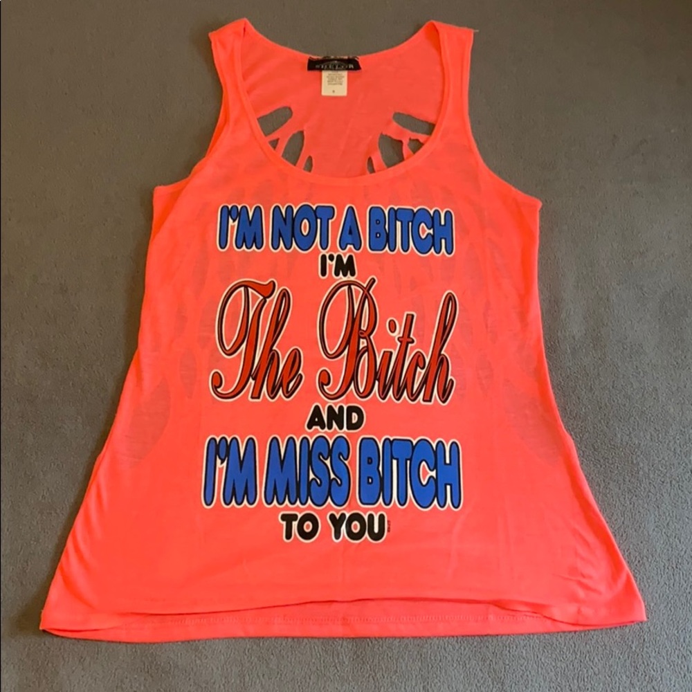 Angel wing back tank top